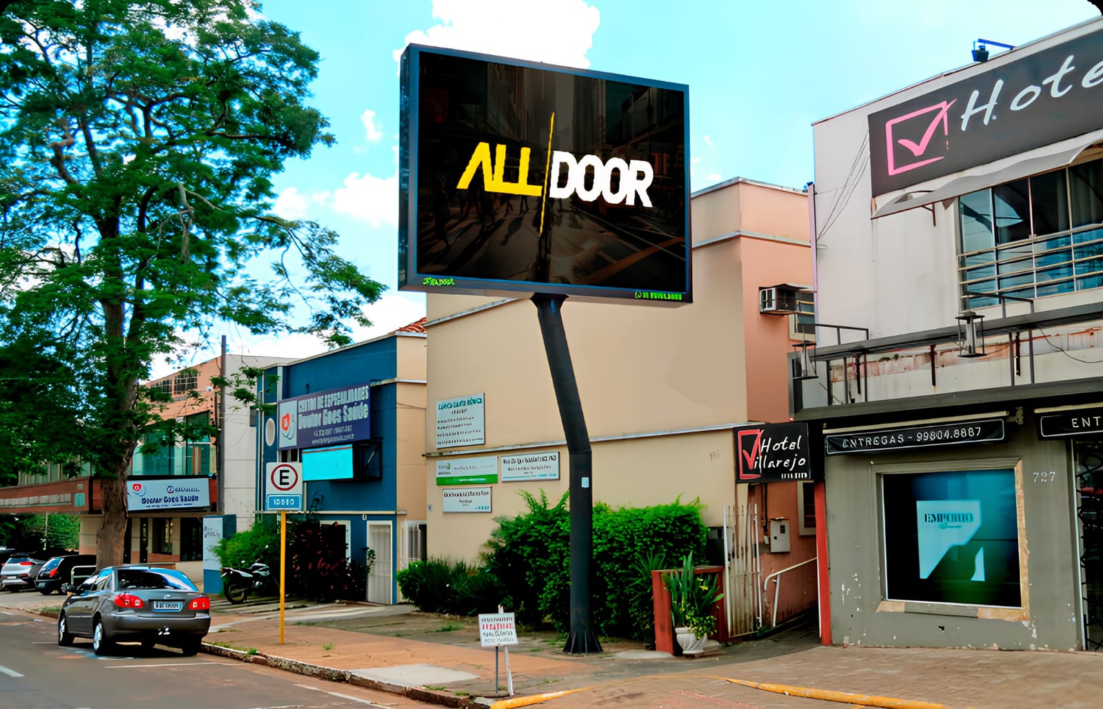 Painel de LED da AllDoor instalado em Avaré