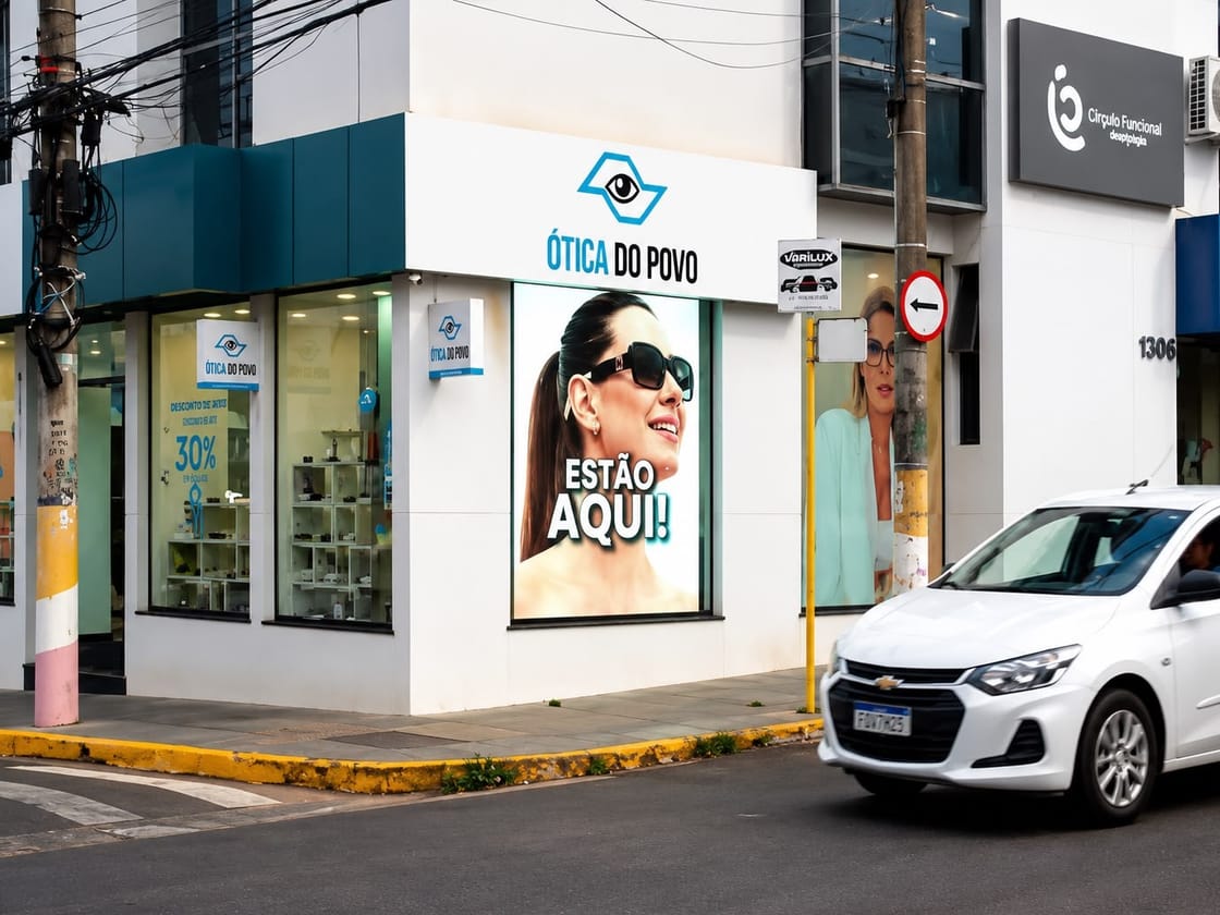 Painel de LED do LED Market da AllDoor no ponto de venda