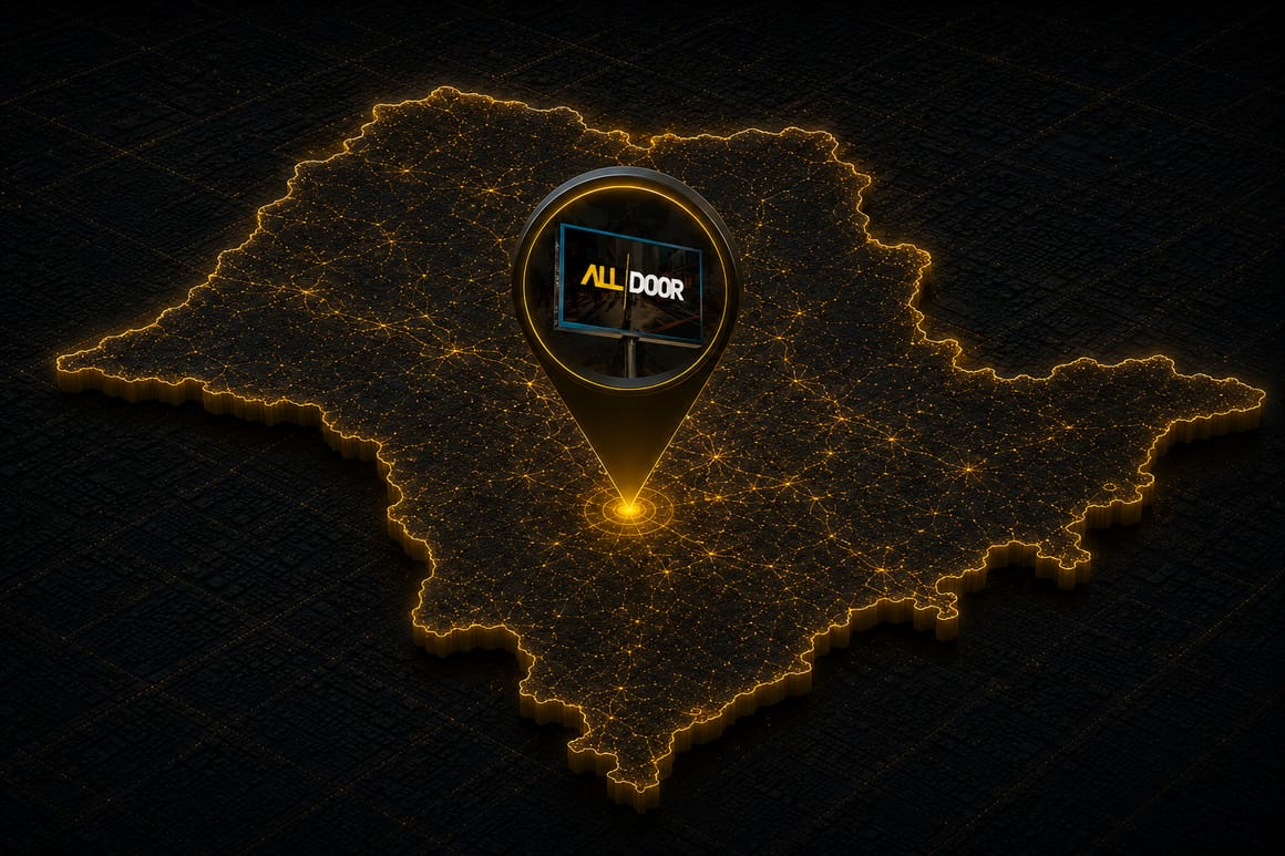 Mapa dos pontos de painel de LED da AllDoor